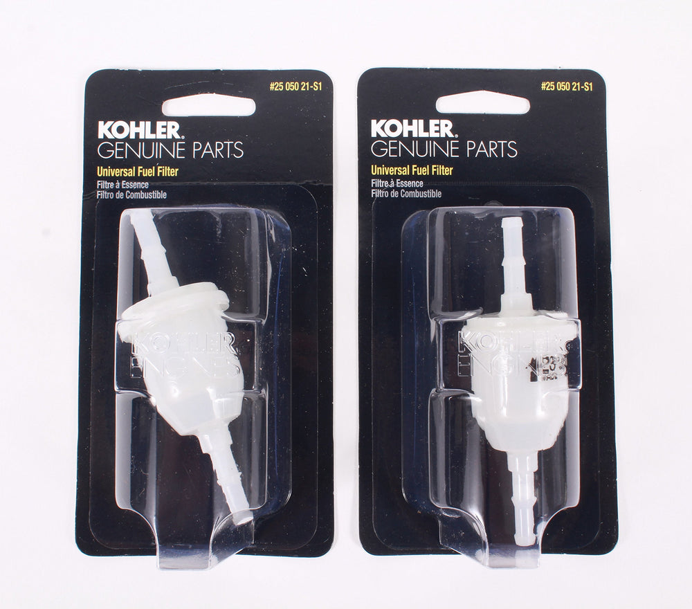 Kohler 25-050-21-S1 front view showing OEM labeling and two-pack benefit