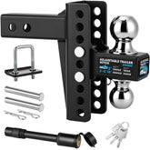 Kohree front view of adjustable hitch showing overall design and durability