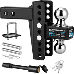 Kohree front view of adjustable hitch showing overall design and durability