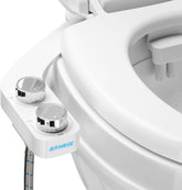 Kohree front view attached to RV toilet showing clean finish and convenience