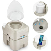 Kohree front view of cassette toilet showing compact design and portability
