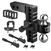 Kohree front view of assembled hitch showing full mount and hardware, clear compatibility benefit