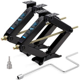 Kohree front view of two scissor jacks showing sturdy construction and stability benefit