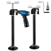 Kohree front view of two support jacks showing durable steel and stable base