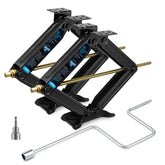 Kohree scissor jack front view showing sturdy frame and lift benefit