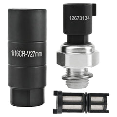KoiLuvGo oil pressure sensor front assembly showing robust housing and fit benefit