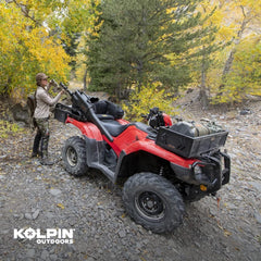Kolpin mounted in raised rear position for clearance and flexibility