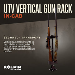 Kolpin close-up of v-block and strap showing stable firearm retention