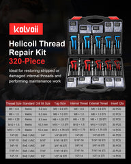 Kolvoii helicoil inserts close-up demonstrating corrosion-resistant strength