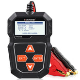KONNWEI KW208 front display showing test results and quick diagnostics