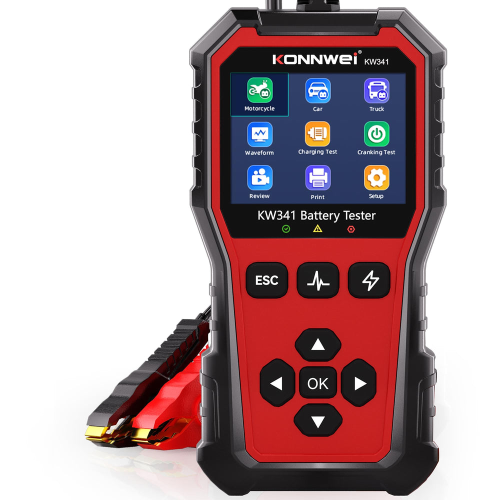 KONNWEI KW341 front panel showing controls and display for fast diagnostics