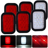 Konrali front face 5x3 LED tail light showing bright LEDs and clear lens benefit long visibility