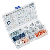 KOOPATZ front packaging of MIX-140 assorted oil drain plug gaskets for quick identification