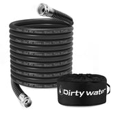 Kooprimit front view showing full 50ft black water hose benefit of clear identification