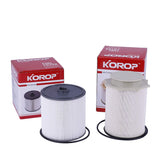KOROP front packaging showing the full filter set and compatibility list for quick identification