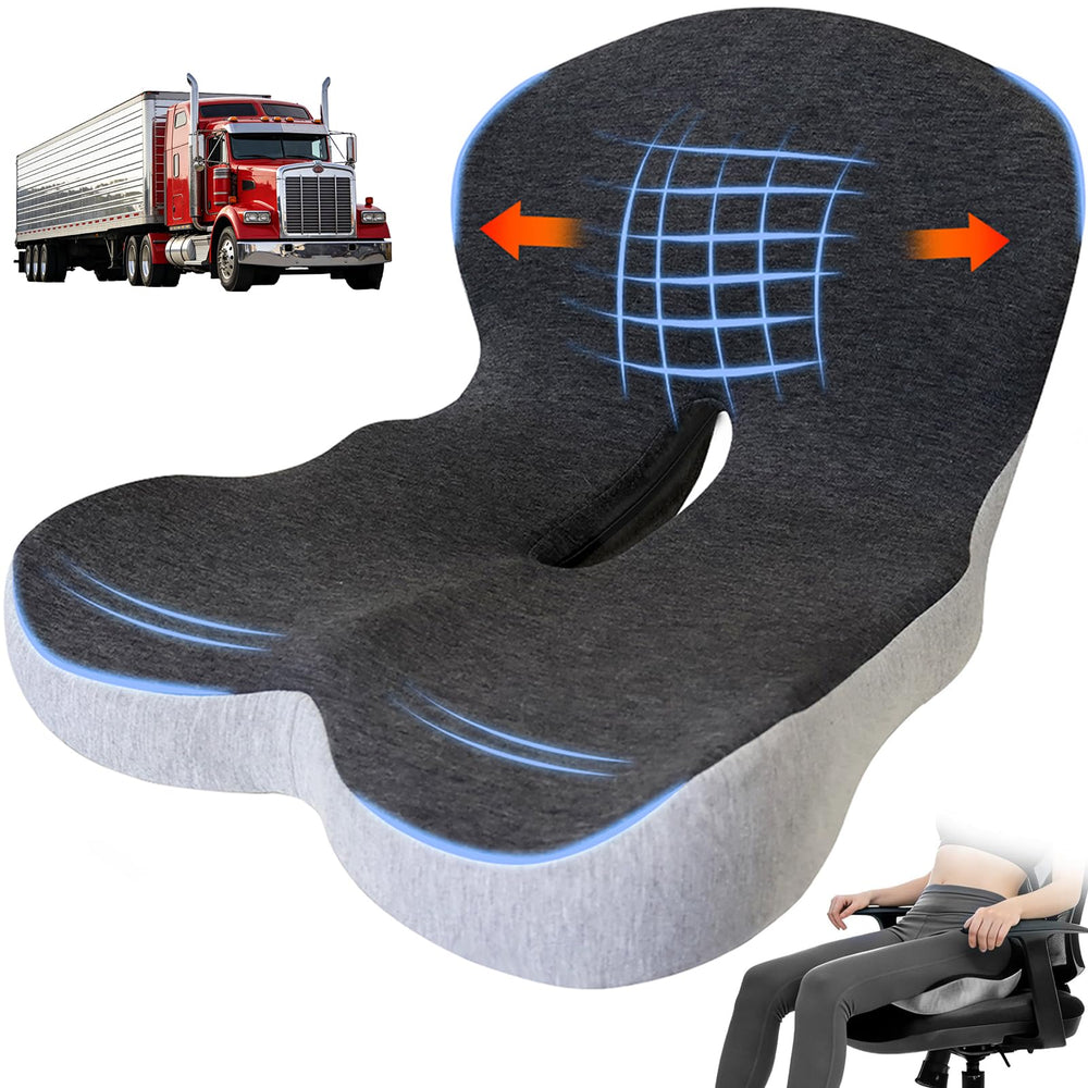 kowptyy front view of cushion showing shape and comfort benefit