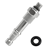 KPALAG adapter front view showing robust stainless construction and quick connect benefit