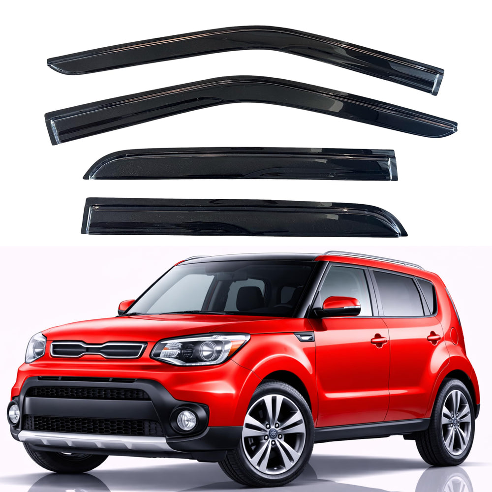 KPY front door visor on Kia Soul showing neat fit and protection