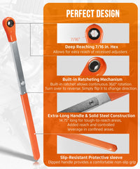 Krenlory wrench in use on a Haldex adjuster demonstrating easy field adjustments