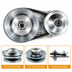 KRGUOD 5/8 inch driver pulley detail illustrating alternative pulley option for gearing