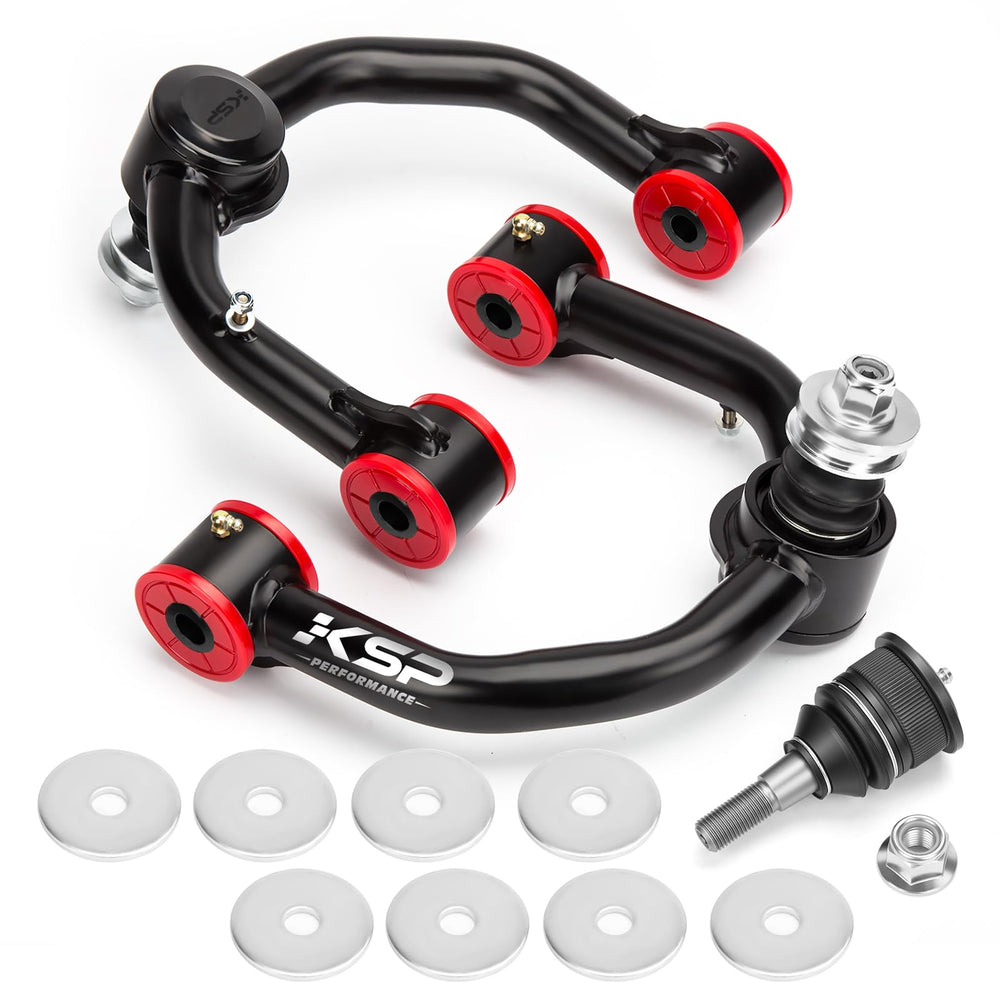KSP PERFORMANCE front view of control arm showing form and fit benefits