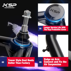 KSP PERFORMANCE polyurethane bushing detail showing noise reduction and improved handling