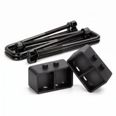 KSP PERFORMANCE front packaging showing complete rear lift block kit and hardware benefits corrosion protection