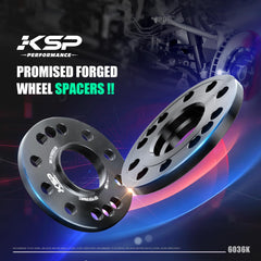 KSP PERFORMANCE spacer seated on hub demonstrating hubcentric fit for reduced vibration