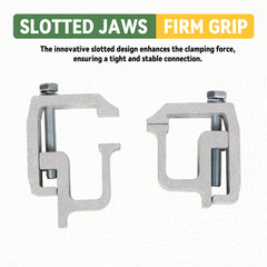KUAFU clamps installed on a camper shell demonstrating secure hold