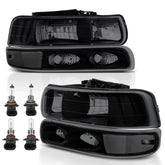 KUIPERAUTO front view of assembly showing black housing and smoked lens for style