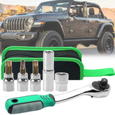 Kujunpao kit front packaging showing complete tool set and green pouch benefit organization