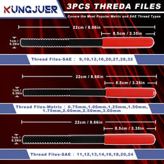 KUNGJUER close-up of file teeth showing precise grooves for accurate thread restoration