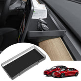 KUNIST front installed in Model Y, clean hidden storage benefit