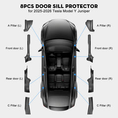 KUNIST front right threshold protector installed, protects entry from mud