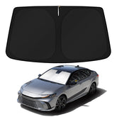 KUST front packaging showing custom-fit Camry shade and easy install benefit