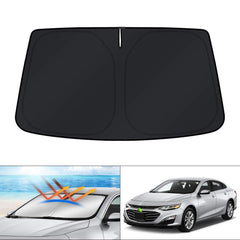 KUST front view on Malibu windshield showing full coverage and sun protection