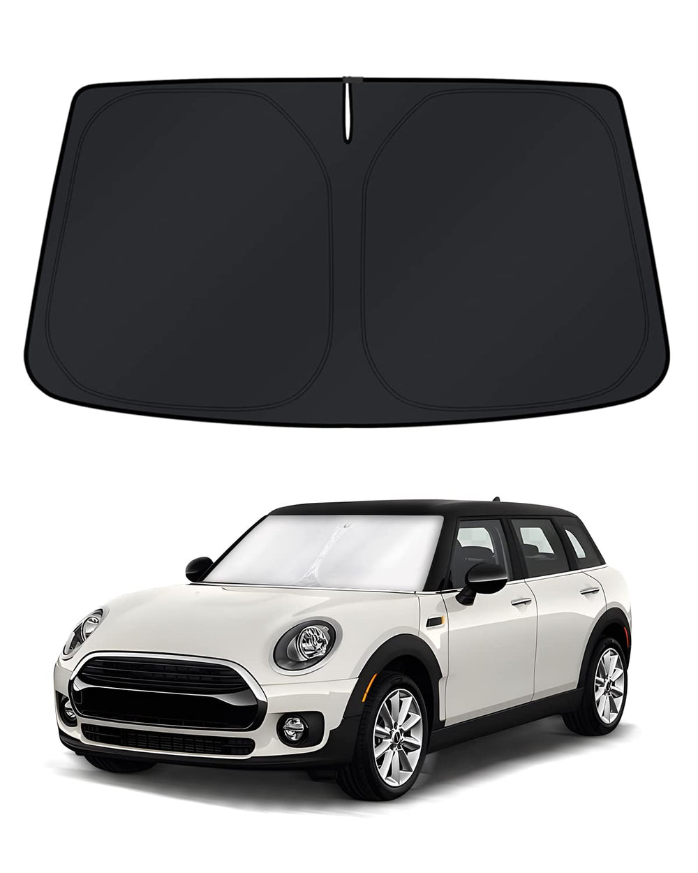 KUST full-coverage front view showing perfect windshield fit and heat reduction