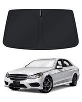 KUST windshield front view showing full E‑Class coverage and interior protection