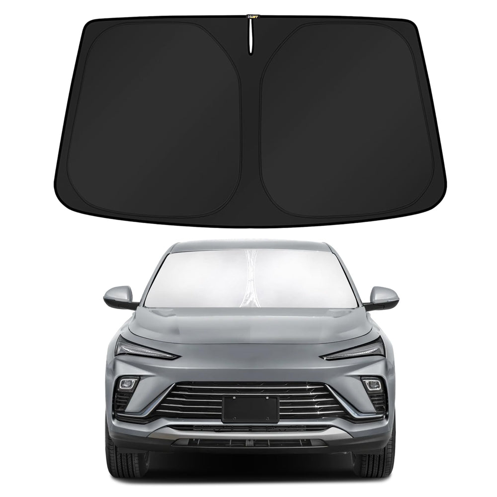 KUST windshield sun shade front view showing precise Buick Envista fit and full coverage benefit