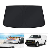 KUST front view of sun shade showing custom-fit and full coverage benefit