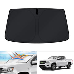 KUST front view installed on Colorado/Canyon windshield reduces interior heat