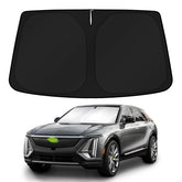 KUST front-fit Lyriq windshield cover blocking sun for cooler cabin