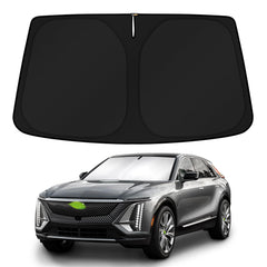 KUST front-fit Lyriq windshield cover blocking sun for cooler cabin