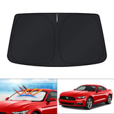 KUST shade installed in Ford Mustang windshield keeps cabin cool