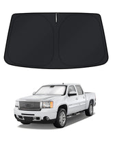 KUST front view showing custom-fit sun shade on Silverado for instant heat reduction