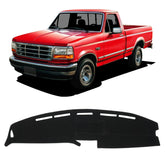 KUST front view of black dash cover showing custom fit and protection
