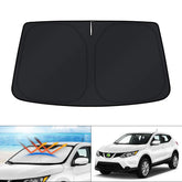 KUST front view of packaged windshield shade shows fit and protection