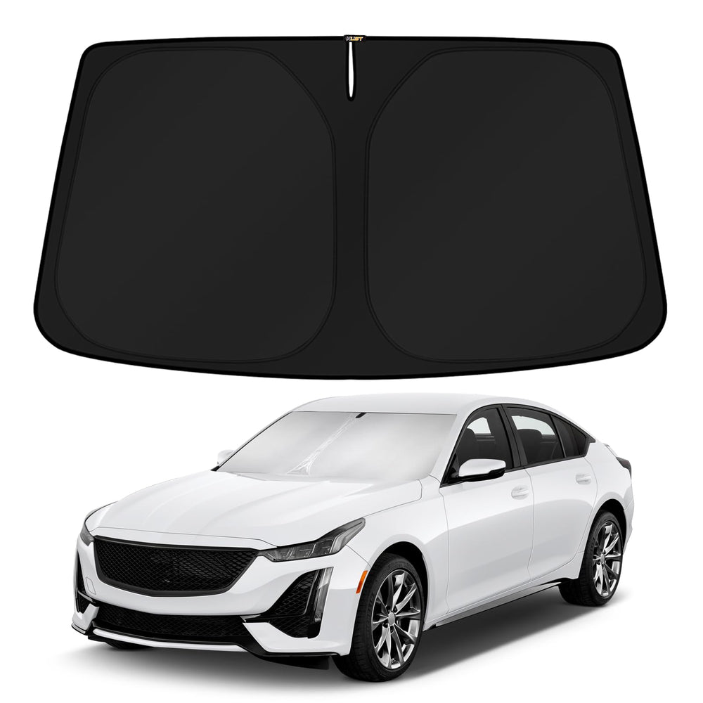 KUST front view on CT5 windshield showing full coverage and protection