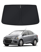 KUST front view installed in Chevrolet Sonic blocking sun and keeping cabin cool