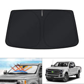 KUST front view installed on Super Duty windshield, reduces cabin heat
